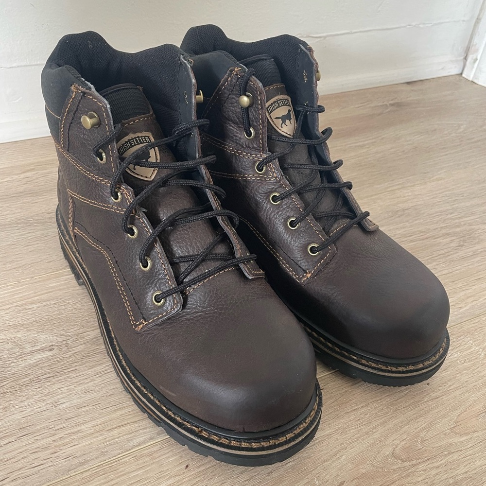 Irish Setter Men's Brown Steel cap Leather Boots